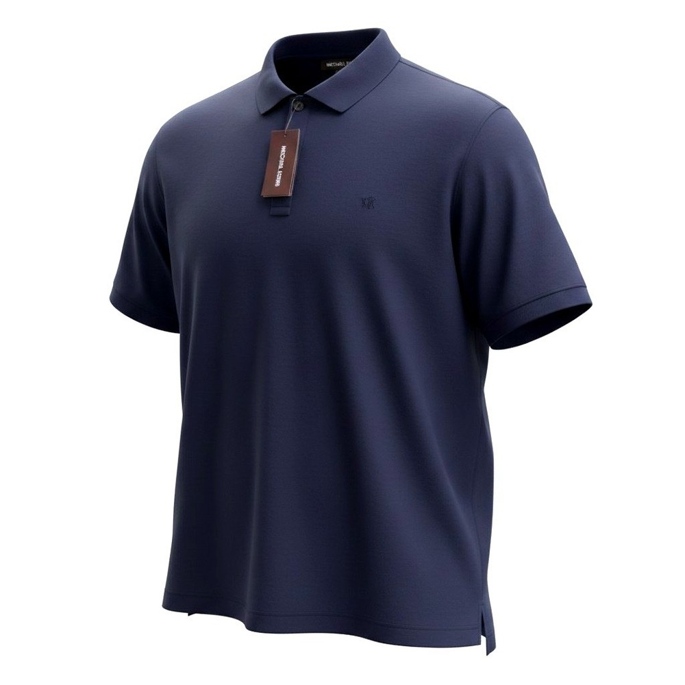Michael Kors Polo Men XXL Midnight Blue Casual Designer Classic Short Sleeve